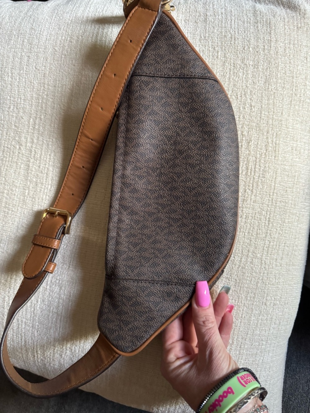 Michael Kors Brown Logo Belt Bag with Gold Hardware - Picture 5 of 7
